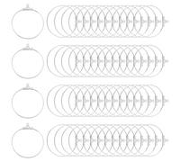 UNICRAFTALE 50pcs 304 Risultati'Orecchino A Cerchio In Acciaio Inossidabile Rotondo Perline Orecchini A Cerchio Anelli In Acciaio Inossidabile Colore Anello per Creazione di Gioielli Foro 1 mm