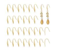 UNICRAFTALE 50pz Ganci per Orecchini Dorati Fili per Orecchie In Acciaio Inossidabile Ganci per Pesci Gancio per Orecchini Inmm etallo con Anelli Ganci per Orecchini Francesi Larghi per DIY 20x4.5x1mm