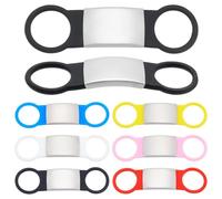 UNICRAFTALE 6 targhette identificative silenziose per cani, in acciaio inox 304, senza tintinnio, targhette personalizzate per pettorine, cuccioli, gattini, collari per animali