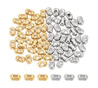 UNICRAFTALE 60 pezzi 2 colori chicco di caffè perline in acciaio inox a forma di fagiolo foro 1,4 mm distanziatore sfuso perline per gioielli fai da te braccialetto collana orecchini artigianato