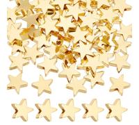 UNICRAFTALE 60 pz Perline Distanziatrici A Forma di Stella Perline Placcate In Oro 18K Perline A Forma di Stella Perline Lisce Sciolte Da 8mm per La Creazione di Gioielli