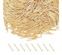 UNICRAFTALE 600 perline tubolari lunghe 15 mm, perline distanziatrici dorate, perle di metallo, cordoncino, diametro 1,4 mm, per bracciali, collane, gioielli