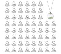 UNICRAFTALE 7 mm di Lunghezza 100 Pezzi Ciondoli conpuccio con Perline 202 Ganci Rotondi in Acciaio Inossidabile conusura Ciondola I Risultati del Connettore del Ciondolo con Perline