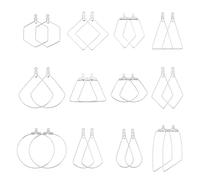 UNICRAFTALE 72Pcs 12 Risultati'Orecchino del Cerchio di Colore'Acciaio Inossidabile 304 Orecchini del Cerchio di Perline'Acciaio Inossidabile Orecchini degli Orecchini del Metallo