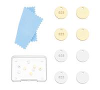 UNICRAFTALE 8 Pezzi 2 Colori Argento Sterling 925 Timbro Pendente Piatto Rotondo Nudo Lunette Nude Impostazioni Charm Per La Fabbricazione di Collane E Orecchini, Metallo non prezioso