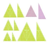 UNICRAFTALE 8 pezzi triangolo quilt triangolo righello per quilting acrilico trasparente T Shirt Righelli acrilico fai da te modello patchwork per tagliare cucito patchwork fai da te