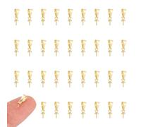 UNICRAFTALE 80 pz 18K Placcato Oro Occhio Pin Bails Coppa con Pizzico Bails Vite In Ottone Occhio Pin Bail Peg Perla Cup Bails Fascino Connettore Risultati Ciondolo Bails Tappi Terminali Perlina