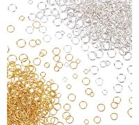 UNICRAFTALE Circa 1000 pz 4/5/6/7/8mm Golden & Silver Jump Ring Open Jump Rings Iron Connetor Anelli Creazione di Gioielli Trovare per Orecchini Collane Creazione di Gioielli