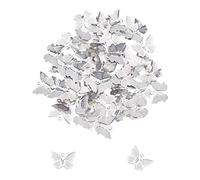 UNICRAFTALE Circa 100pz Farfalla Modello Charms Ciondolo In Acciaio Inossidabile Ciondolo In Metallo 1mm Ciondoli A Farfalla con Foro Piccolo per Creazione di Gioielli