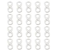 UNICRAFTALE Circa 20 pz Infinity Link Charm Acciaio Inossidabile Linking Charms Cerchio Frames Connettori Collegamenti Gioielli per Creazione di Gioielli Acciaio Inossidabile Foro di Colore 4x4.5mm