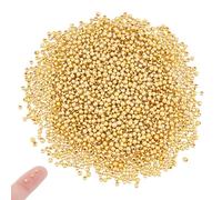 UNICRAFTALE Circa 2500 Pz Perline Distanziatrici Rotonde Perline Dorate Piccole Perline Senza Soluzione di Continuità Perline Sciolte Lisce 1.5mm Foro Pallina di Metallo Piccole Perline per Bracciale