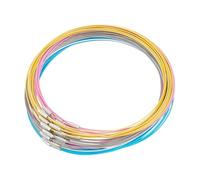 UNICRAFTALE Circa 60 pz 6 Colori Collana in Filo 44.5cm Collana in Filo di Acciaio Inossidabile Collana Girocollo con Chiusura A Vite in Ottone Catene per Collana in Filo Fai da Te 14.5cm di Diametro