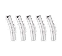 UNICRAFTALE Fermagli A Baionetta A Colonna 5 Set Fermagli A Baionetta in Acciaio Inossidabile Foro da 4 mm Fermagli Terminali in Cuoio Connettori per Braccialetti Collane Fibbia Creazione di Gioielli