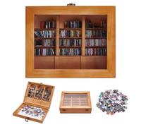 UNICRAFTALE Paura Libreria con mini libri, 200 pezzi, decorazione in legno, per la gestione dello stress, in miniatura, per gli amanti dei libri, decorazione per la casa, ufficio, 20 x 16,5 x 3 mm