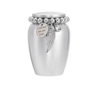 UNICRAFTALE Piccola Urna Per Persone 2.95 (5) cm Metallo Porta Cenere Memoriale Mini Contenitore Per Donne E Uomini Ornamentali Urna Funerale In Alluminio Per Cenere