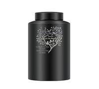 UNICRAFTALE Piccole urne per ceneri umane, mini ceneri umane, albero a forma di cuore nero, in acciaio inossidabile, ricordo commemorativo, urna funeraria, per animali domestici, piccole ceneri urne