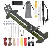 UNICRAFTALE Pracord Bracciale regolabile Jig Kit Lunghezza Regolabile 4" a 13" Jig Bracciale Maker Kit con 4 cordoncini e 2 Fibbie Verde Militare Bracciali Kit Utensili per Tessitura Fai da te