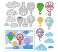 UNICRAFTALE Set di 10 stampi per palloncini a forma di nuvole in metallo, per realizzare biglietti, stampini per scrapbooking, accessori fatti a mano, per album fai da te