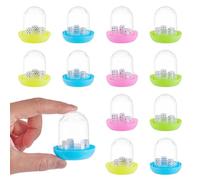 UNICRAFTALE Set di 20 mini bicchieri a dadi trasparenti con coperchi a dadi colorati Goblet a dadi accessori per giochi da tavolo festa da bar 5 x 5,3 cm