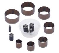 UNICRAFTALE Set di 22 perforatori in pelle, 22 stili, set di fustelle multiforme, per pelle, con valigetta di immagazzinaggio, punzonatrice cava, strumento di taglio per lavori fai da te