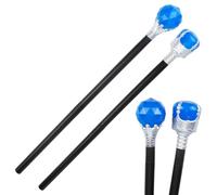 UNICRAFTALE Set di scettri per adulti, 2 pezzi, 2 stili, pieghevoli, blu reale, per Halloween, cosplay, in plastica, corona con diamanti, bacchetta magica da principessa, accessori per costume da