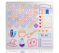 UNICRAFTALE Stencil per bruciare legno in metallo mistici numeri magici mistici griglia a rombi modello riutilizzabile per scrapbooking album fotografico decorativo goffratura carta fai da te
