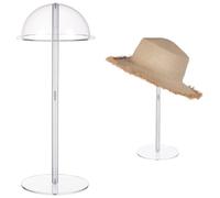 UNICRAFTALE Supporto per cappelli per venditore, 40 cm, alto cappello da cowboy, in acrilico trasparente, con tesa per cappelli, organizer per saloni di armadi