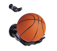 UNICRAFTALE Supporto per pallacanestro nero a forma di mano, supporto da parete, supporto per scultura a mano, supporto per pallacanestro, organizer per regali per uomini e giocatori, 22 x 17 x 8,5 cm