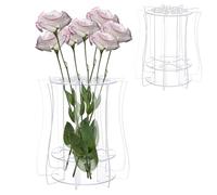 UNICRAFTALE Vaso trasparente per fiori artificiali, vaso per titolari di fiori, in acrilico, con rose, espositore per fiori di ciliegio, orchidee, tulipani, decorazione per la casa