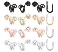 UNICRAFTLE - 16 orecchini a clip per agopressione e digitopressione, dimagranti, non perforanti, germanio, terapia terapeutica, orecchini a cerchio per donne e uomini, set regalo alla moda