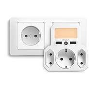 Unidapt Multipresa 6 in 1 con USB e luce notturna dimmerabile