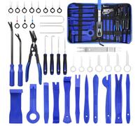 UNIDEAL 39 Pezzi Kit Smontaggio Pannelli Auto, Kit Leve Plastica Smontaggio con Custodia, Strumento di Rimozione Auto per Riparazione Ricambio per Auto Porta Pannello, Radio, Cruscotto Auto (Blu