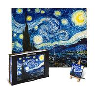 UNIDRAGON Puzzle di Legno Collezione d'Arte - Notte Stellata, 1000 pezzi, 44,4 x 56,1 cm, Bella Confezione Regalo, Forma Unica, Il Regalo Migliore per Adulti e Bambini