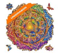 UNIDRAGON Puzzle Originali di Legno - Mandala Inexhaustible Abundance, 350 pezzi, Dimensioni del Re, 33 x 33 cm, Bellissimo Pacchetto Regalo, Forma Unica Miglior Regalo per Adulti e Bambini