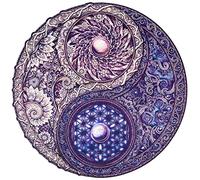 UNIDRAGON Puzzle Originali di Legno - Mandala Oppositi Superiori, 700 pezzi, 45 x 45 cm, Bellissimo Pacchetto Regalo, Forma Unica Miglior Regalo per Adulti e Bambini, Yin-Yang