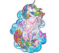 UNIDRAGON Puzzle Originali di Legno - Unicorno Ispiratore, 103 pezzi, Dimensioni Ridotte, 18 x 24 cm, Bellissimo Pacchetto Regalo, Forma Unica Miglior Regalo per Adulti e Bambini