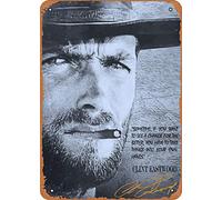 Unidwod Citazione Great Clint Eastwood Cowboy 20 x 30 cm - Targa in metallo vintage per casa, bar, pub garage Decor regali