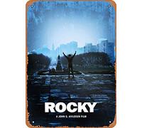 Unidwod Rocky Minimal Movie Posters 20 x 30 cm, targa in metallo vintage per casa, bar, pub, garage e regali