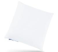 Uniency Cuscino in Piumino 80x80 cm, 3 Camere, Copricuscino in 100% Cotone, Imbottitura 1600g: Esterno 90% Piumino e 10% Piume 200g, Interno 100% Piume 1400g, Accogliente, Oeko-TEX e RDS|1 Pezzo
