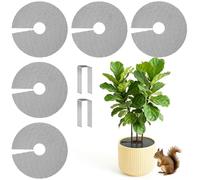 UNIFAMILY 5 coperture per vasi per piante, 40 cm, griglia tagliabile con pali a forma di U, protezione per il suolo per fermare scoiattoli, gatti che scavano vaso, protezioni per piante dagli animali