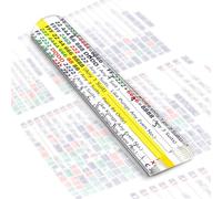 UNIFAMILY Righello d'ingrandimento con linea guida gialla, lente d'ingrandimento da 15,2 cm con valore di scala per leggere piccole stampe, Bibbia, libri, istruzioni, modelli a maglia e giochi di
