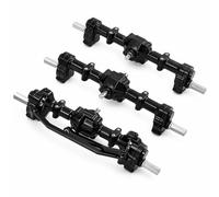 UnifearPro Assale Veicolo Set Assale Assale Anteriore Assale Posteriore Trasmissione in Metallo Struttura Involucro Metallico E Ingranaggi Resistenti Adatto a Arrampicata su Rocce, Nero