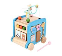 UnifearPro Bus Multifunzione per Bambini con Pannelli di Manipolazione E Percorso Biglie con Ruote per Muovere E Giocare Adatto a Regalo Interazione Famiglia E Apprendimento Precoce,