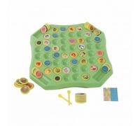 UnifearPro Children Matching Game Gioco da Tavolo Memory Abbinamento Riflessi Rapidi con Tabellone Verde E Corsie Rialzate in Plastica Adatto per Famiglia, Medio 23 23 2 Cm, Tema Animali