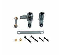 UnifearPro Componente Sterzo Auto RC Modello 1 12 12212 Assieme Direzione Tirante Direzionale Braccetto Sterzo Salva Servo Metallo in Alluminio 6061 per Guida, Grigio
