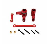 UnifearPro Componente Sterzo Auto RC Modello 1 12 12212 Assieme Direzione Tirante Direzionale Braccetto Sterzo Salva Servo Metallo in Alluminio 6061 per Guida, Rosso
