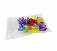 UnifearPro Geometria Forma Blocchi Trasparente Plastica Matematica Manipolativo Educativo Set Ampio varietà Sfere Cubi Prismi Utilizzabili da Studenti per, 5CM, 12PCS OPP Bag