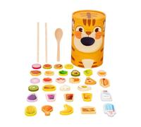 UnifearPro Gioclo con Pezzi di Cibo Colorati Educativo Gioco di Allenamento con Bacchette e Cucchiaio Atossico per Bambini