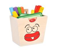 UnifearPro Gioco di Montaggio per Bambini Set Educativi Puzzle Costruzione Abbinamento Legno Creativo con Scatola Contenitore E Carte Domanda per Esercizi di