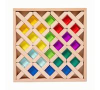 UnifearPro Gioco Rompicapo in Legno Creativo | Interbloccante, Educativo, Rompicapo Geometrico, per Scuola Dell'infanzia, Stanza Giochi, Tavolo, Educatori, Stile A